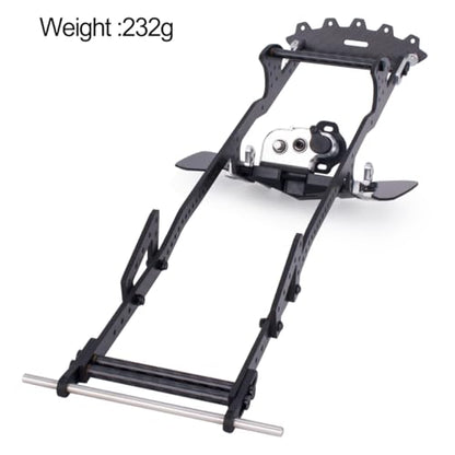1/10 Performance Carbon LCG Chassis Kit with Gearbox & Shock Absorbers for RC Crawler SCX10 & Capra Upgrade Parts (Chassis Kit with Gearbox) - style: Chassis Kit with gearbox