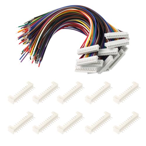 40Pcs Mini Micro JST-PH 2.0mm 12 Pin Male Connector with 15cm Silicone Wire Cables and Female Socket JST PH 2.0 Connector Kit - size: Jst-2.0-Ph-12Pin-20pcs