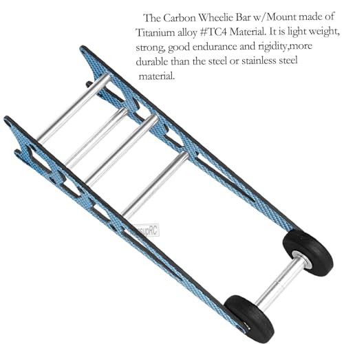 RC Carbon Adjustable Wheelie Bar Kit Tail Wheel Head up Wheel Upgrades Part for 1/10 Slash,Rustler,Bandit,Stampede VXL 2WD,Carbon Adjustable Wheelie Bar w/Mount Hops Up,Navy Blue - color: Navy Blue（upgrades Part）