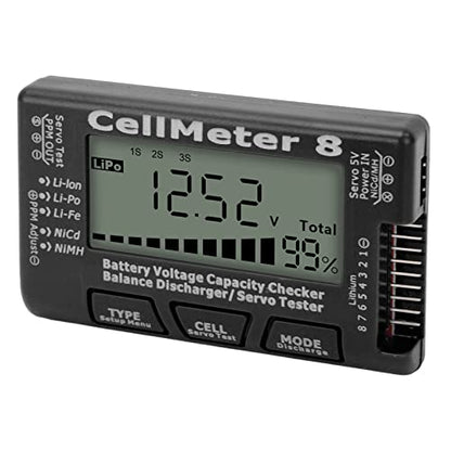 LiPo Charger RC Charger Lipo Battery Balance Charger RC Car Battery Charger Discharger 2-8S for Li Po Li Ion Li Fe Smart Battery Balance Discharger Servo Tester (Black) - color: Black