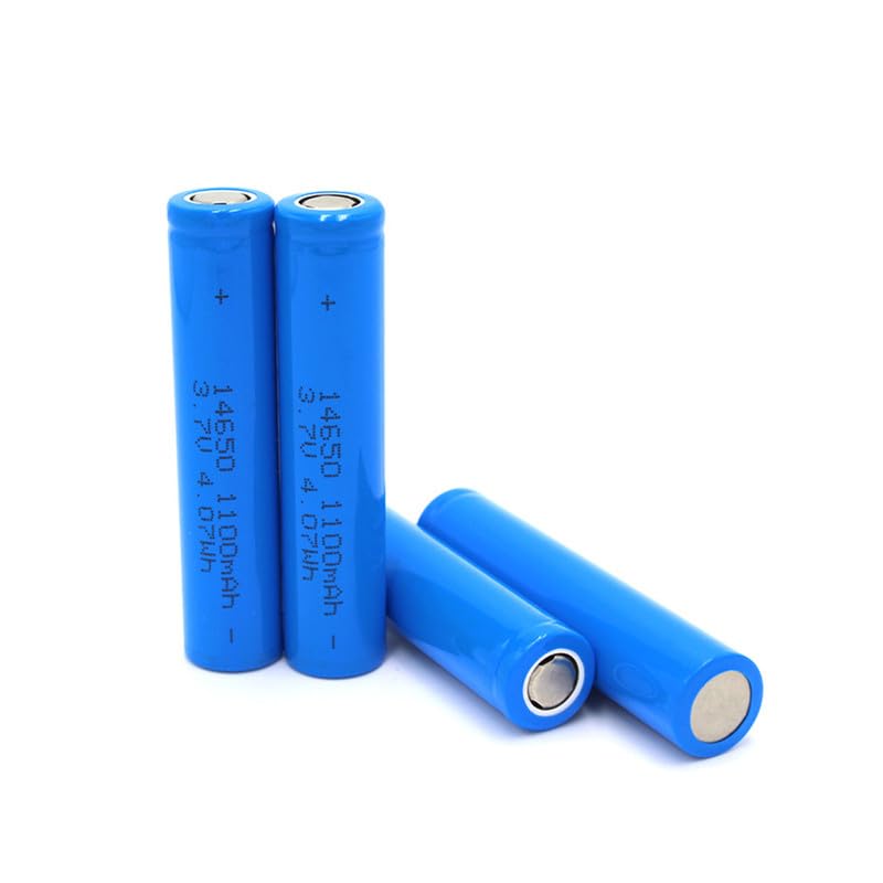 3.7V 1100mAh 14650 Rechar 4Pcs Flat Top Large Capacity for,LED,Mini Fans etc.