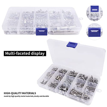 290PCS RC Screw Kit for 1/10 Traxxas Slash-M2.5 M3 M4 Hex Screws Washers Locknuts Body Clips Wheel Pins Hardware Fastener Spare Parts