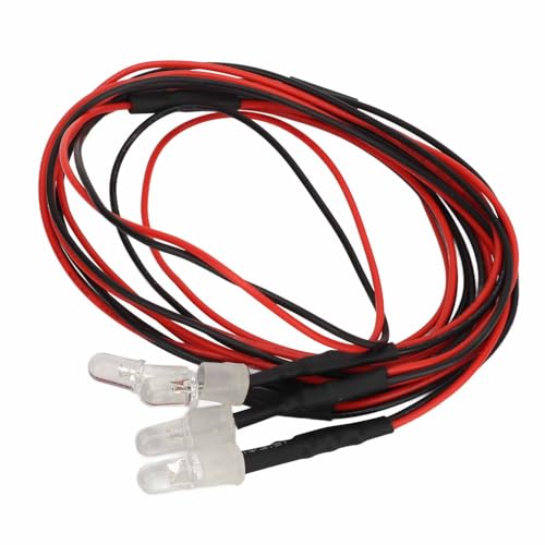 RC Car Lights Kit Premium Silicone Wire LED Lights for Traxxas Hsp Redcat Tamiya Axial 7.4V 5mm 2 Blue 2 Green 5PCS