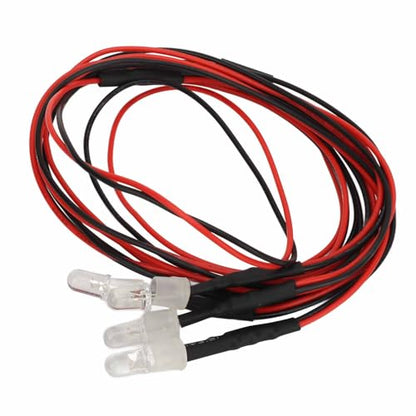 RC Car Lights Kit Premium Silicone Wire LED Lights for Traxxas Hsp Redcat Tamiya Axial 7.4V 5mm 2 Blue 2 Green 5PCS