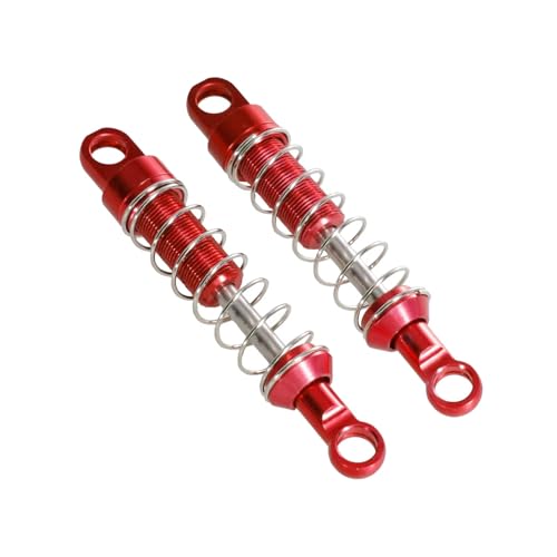 Compatible With MN78 1/12 RC Car Upgrade Modification Parts Accessories Front Rear External For Spring Shock Absorber Metal RC Assortment(Red) - color: Red