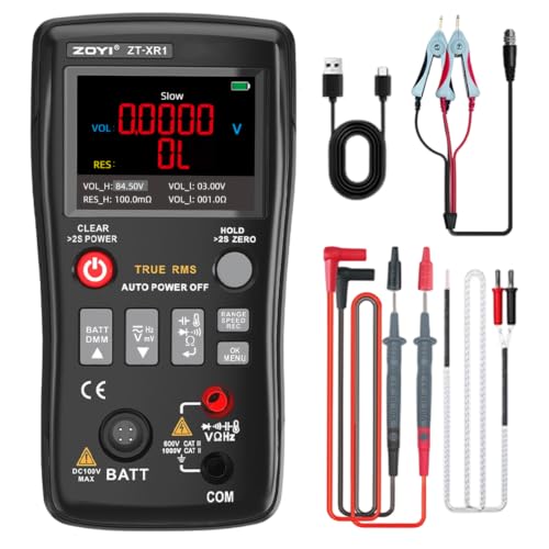 ZT-XR1 2 in 1 Battery Tester Multimeter, 0~±100V 4-Wire Internal Resistance Test, Auto Range 25000 Counts Multimeter Automotive Battery, Household Battery Test, Electronic Equipment Repair