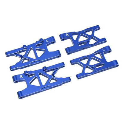 RC Front and Rear Suspension Arms Set Aluminum Alloy Upgrade Parts for Arrma 1/18 380 Brushed 4X4 Truck 380 Brushed 4X4 Small Scale Buggy, RC Car Upgrade Parts (Blue) - color: Blue