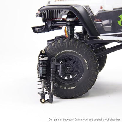 40MM Oil Shock Absorbers Upgrade Compatible with 1/24 RC Crawlers | Fits Axial SCX24 / FCX24 - Oil Damper Upgrade - Black - Gray - color: Black/Gray