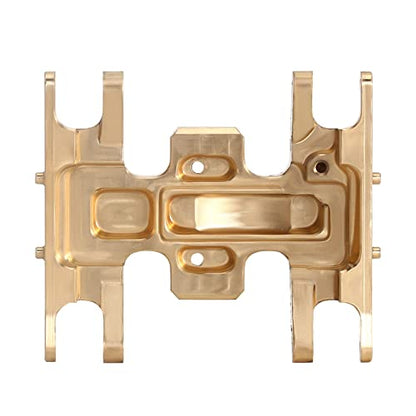 INJORA Brass Skid Plate for 1/24 RC Crawler Axial SCX24 (Gold) - color: Gold