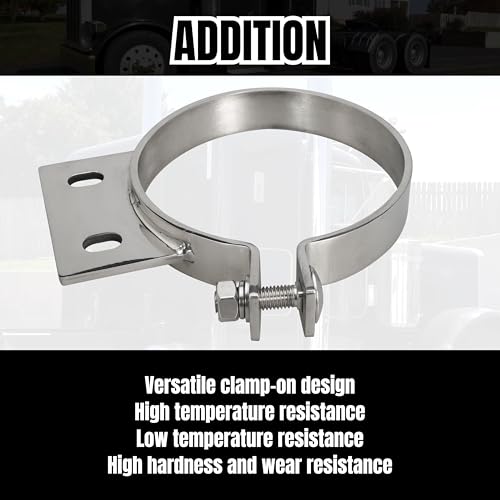 5" Stack Exhaust Clamp for Peterbilt 379 359 1987-1993 Exhaust Stack Pipe 5 inch Mount Bracket Replace 10294 (1)
