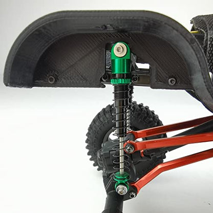 RC-Hub 4Pcs Aluminum RC Shock Absorber Damper 48mm for 1/24 Axial SCX24 90081 AXI00001 AXI00002 AXI00004 AXI00005 AXI00006 RC Crawler Car (Green) - color: Green