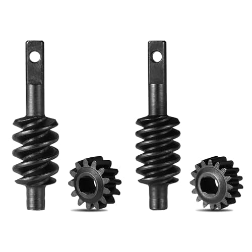 4pcs 2/13T & 2/16T Axle Overdrive Worm Gear Set for 1/30 Axial SCX30, Steel Front & Rear Axle Upgrade Parts for RC Crawler Performance