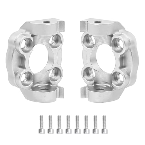 Compatible with LOSI for Mini for LMT 4X4 1/18 RC Car for Monster Truck Aluminum C Hub Front Steering Cup with Enlarged Bearing RC Accessories(Silver,C Hub) - color: Silver, size: C Hub