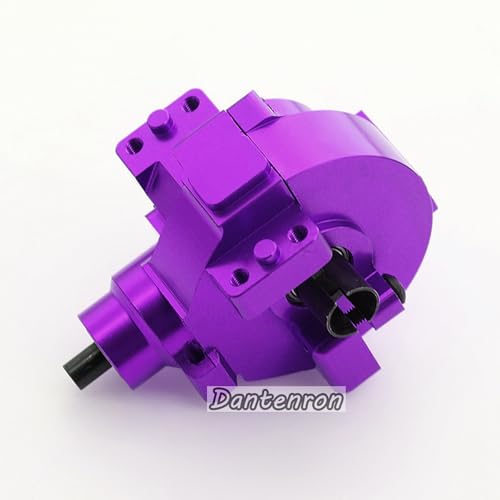 1/10 RC Electric Car Front Drive Diff Gear Box Assembly Set Upgraded Parts Compatible with 1:10 Car HSP Redcat Himoto Volcano EPX 94106 94107 94108 94111 94123 (Purple) - color: Purple