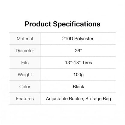 1 PC Spare Tire Cover, 190T Polyester Taffeta Spare Tire Protector with Pocket, 13"-18" Diameters Waterproof Wheel Storage Bag, Universal for Most Cars, Trucks, SUVs (Black #S) - color: Black #S