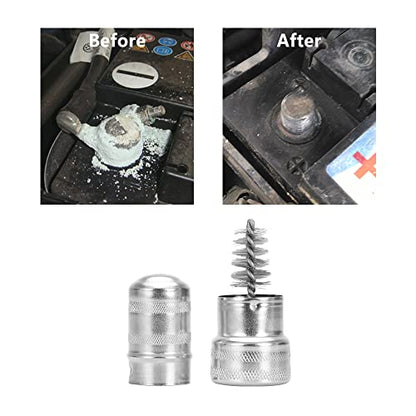 12 in 1 Battery Terminal Cleaner Kit - Must Have Tool Best for Extend Car Marine Battery Life with 10PCS Fiber Washers Protector and 2PCS Cleaning Brush
