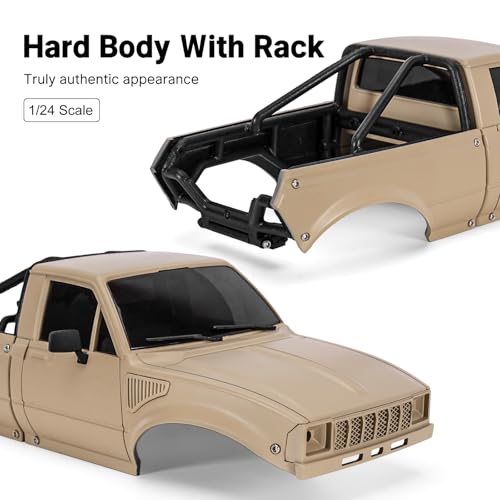 INJORA IR60-24 Hard Body for SCX24 C10 Bronco Wrangler Base Camp 4Runner - color: Sandy Taupe