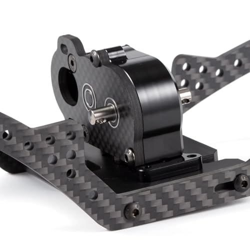 NOD Transmission Tiny LCG Gearbox,LCG Transmission,Machined Ultralight LCG Transmission Tiny Gearbox with Slidable Shim for Straight Axle Axial AR44 AR45 Enduro Vanquish F9 F10 (Black) - color: Black
