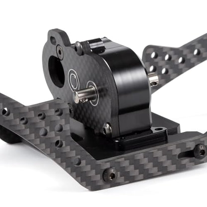 NOD Transmission Tiny LCG Gearbox,LCG Transmission,Machined Ultralight LCG Transmission Tiny Gearbox with Slidable Shim for Straight Axle Axial AR44 AR45 Enduro Vanquish F9 F10 (Black) - color: Black
