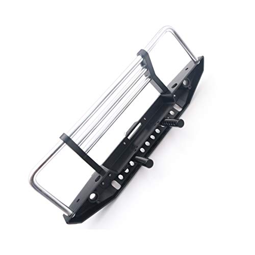 KYX Racing Alloy Front Bumper with LED Lights Upgrades Parts Accessories for RC Crawler Car Axial SCX10 II 90046 Traxxas TRX4 TRX-4 Redcat Gen8 Scout II