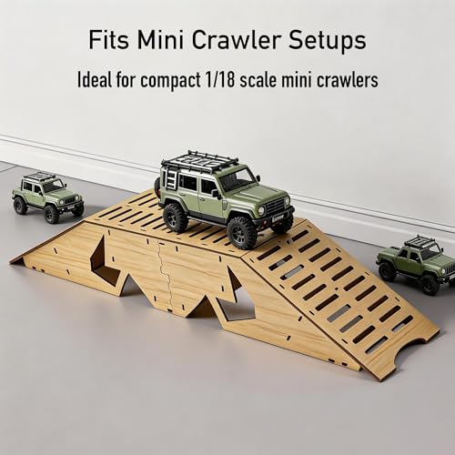 RC Crawler Seesaw Bridge, Course Obstacle for 1/18 and 1/24 Mini Crawlers (Bridge Ramp) - size: Bridge Ramp