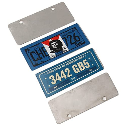 4PCS HIRCQOO Metal RC Car License Plate Kit Decorations Accessories Compatible with Traxxas TRX-4 Tamiya CC01 Axial SCX10 D90 1/10 RC Crawler Car (CHE726+3442GB5) - style: CHE726+3442GB5
