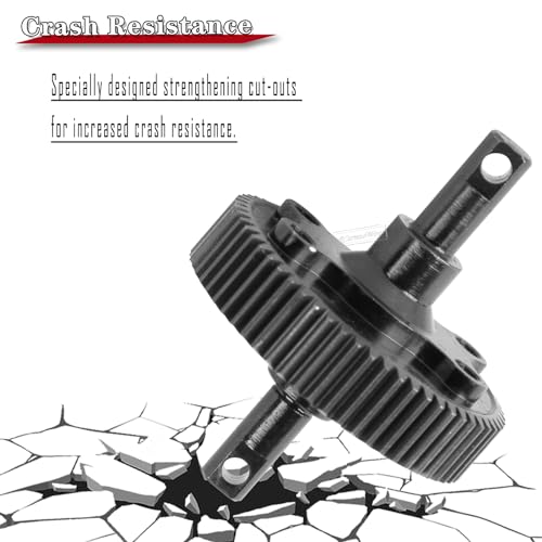 RC Transmission Gear Upgrades Part for 1/10 Slash 2WD VXL,Rustler/Stampede/Bandit 2WD VXL XL-5,Steel Transmission Gear for Gearbox,Black