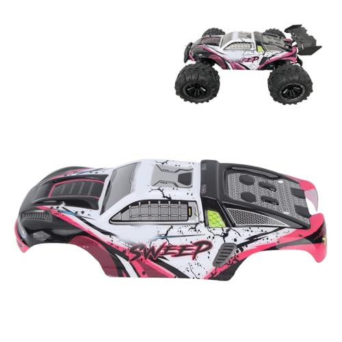 RC Car Shell Body Cover, Anti Scratch RC Car Vehicle Truck Body Shell Spare Parts for 1/16 Scale SCY 16101PRO Off Road Accessories Remote Control Shell Cover Replacement(red) - color: Red