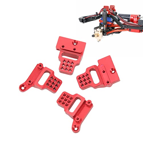 RC Car Shock Mount Aluminum Alloy RC Shock Towers Mount for 1/18 RC Crawler Car Upgrades Parts (Red) - color: Red