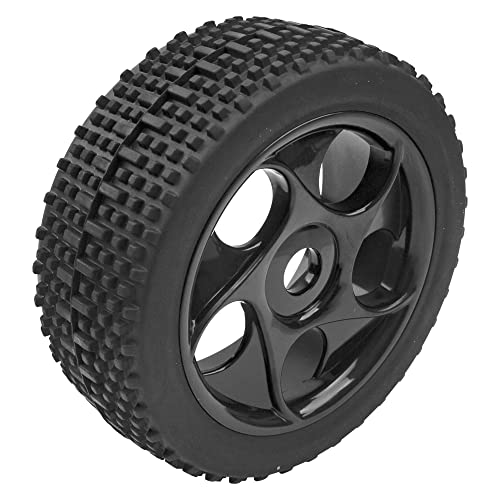 17mm Hex Hub 4.4''OD Rubber Tires & Plastic Wheel Rim with Foam Compatible with Arrma Python Mega HSP Redcat Kyosho ExceedRC Traxxas Losi HPI 1/8 Off-Road RC Buggy