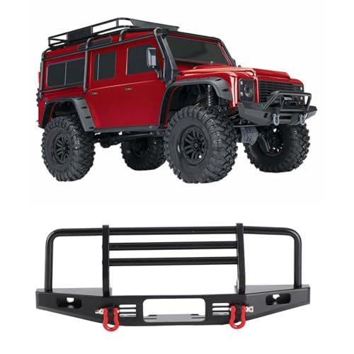 Metal RC Car Front Bumper Adjustable Heavy Duty Upgrade for SCX10 SCX10 II 1/10 RC Crawler Car Black 200x60x68mm