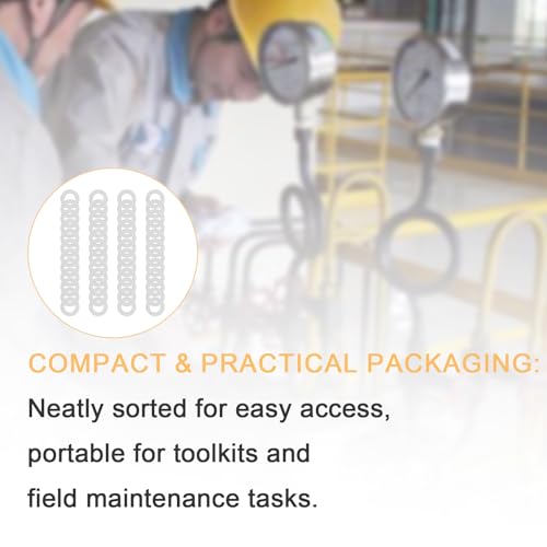 M8x14mm Precision Shim Washers for Robotics, 48 Pcs 304 Stainless Steel | 0.1, 0.2, 0.3 and 0.5mm, 12 pcs each, thin spacers for M8 bolts, electronics, mechanical projects and component alignment - size: M8X14