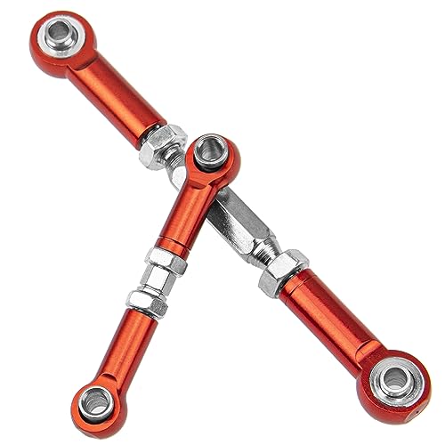 Aluminum Adjustable Turnbuckles Rod Camber Links Steering Linkage Pull Rod Tie Rod Compatible with Traxxas 1/10 Slash 2WD RC Truck (Red)
