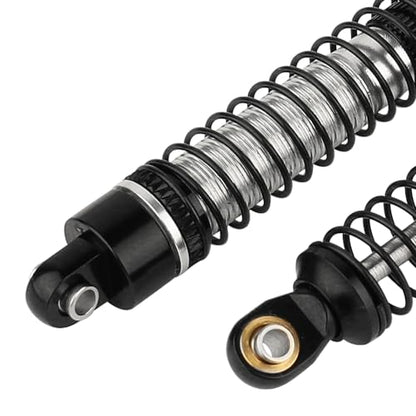 78mm Aluminum Long Threaded Shocks Absorbers Oil Damper for 1/18 RC Crawler TRX4M KUpgrade Parts (black) - color: 78mm-black