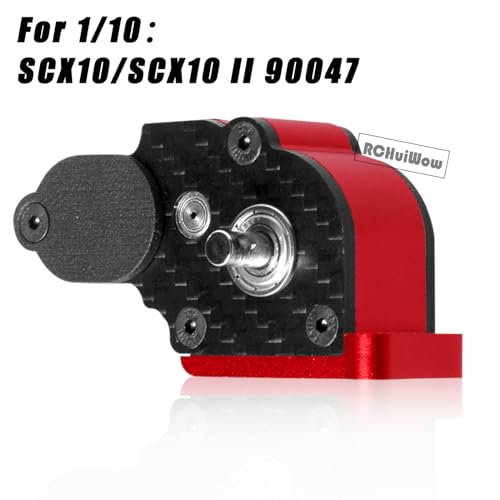 LCG Center Gearbox Transmission Box Upgrades Part for SCX10 SCX10 II 90046 90047 1/10 RC Crawler Car,Aluminum Middle Transmimssion Gearbox,Red - color: Red(1pc)