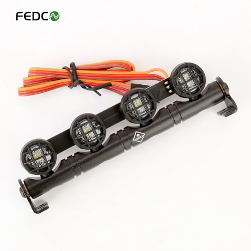 RC Light Bar 4.02 Inch USB LED Lights 5-Mode Strobe System RC Rock Lights Kit for TRX4 SCX10 Redcat Gen7 Upgrades 1/10 RC Crawler Accessories - size: 16MM Led Light