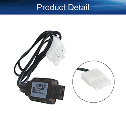Heyiarbeit L6.2-3P USB Charging Cable for RC Car 9.6V 200mA Ni-MH Ni-CD Battery 1pcs - size: L6.2-3P 1Pcs
