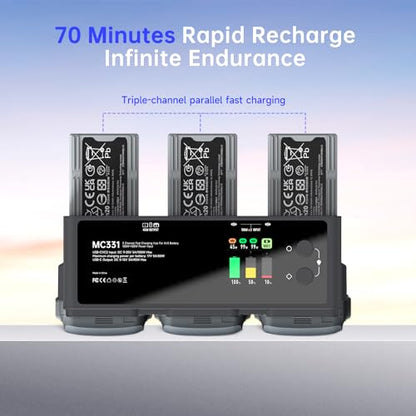 Air 3s Smart Battery Charging Hub, 200W USB-C Fast Charging for DJI Air 3 Series Intelligent Flight Batteries Plus Three-Channel Parallel with Discharge Storage Function LED Lighting - size: Air 3s