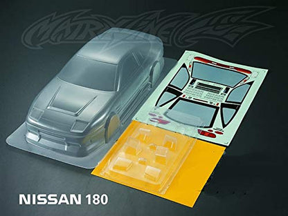 1/10 Scale RC Onroad Racing Drift Touring Car Transparent Clear Lexan Body Shell (NS 180SX) - style: NS 180SX