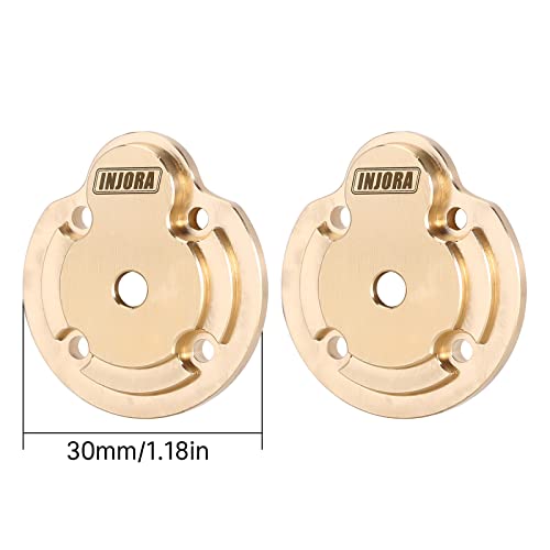 INJORA Brass Portal Cover Steering Knuckle Set for 1/18 Axial UTB18 Buggy Front Axle Upgrade, 66g/pcs