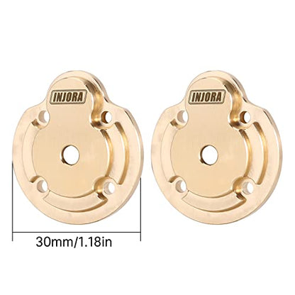 INJORA Brass Portal Cover Steering Knuckle Set for 1/18 Axial UTB18 Buggy Front Axle Upgrade, 66g/pcs