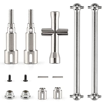 HAIBOXING RC Trucks 1/18 Scale Upgraded Spare Part for 2020 New Version 18859 18858 Metal Rear Drive shafts with diff Cups M1883 & M1885& M1817