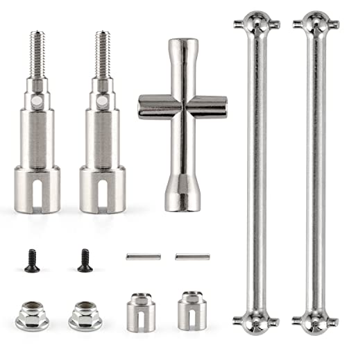 HAIBOXING RC Trucks 1/18 Scale Upgraded Spare Part for 2020 New Version 18859 18858 Metal Rear Drive shafts with diff Cups M1883 & M1885& M1817