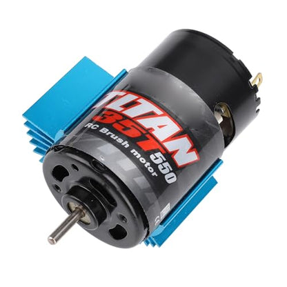 Alomejor 550 RC Car Motor, Brushed Motor with Cooling Fan and Heat Sink for Axial SCX10 HPI JL 90046 Slash 1:10 RC Crawler (35T) - size: 35T