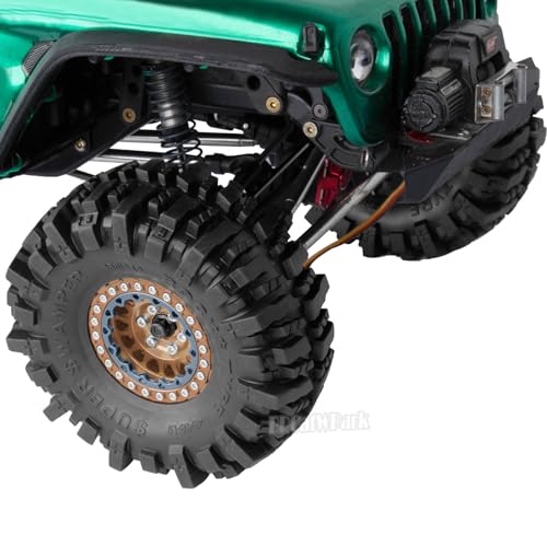 RC 1.9 Beadlock Wheels and Tires for 1/10 TRX4 TRX6 SCX10 SCX10 II 90046 SCX10 III AXI03007 SCX10 Pro Gen7/8 D90 VS4-10 MST CFX RC Crawler Car,4PCS Beadlock Rims 1.9 Wheel Tires,Brown - color: Brown - (1.9 Beadlock Wheels)