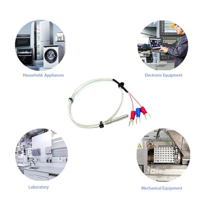 Waterproof PT100 RTD Temperature Sensor Probe 3-Wire Stainless Steel with 0.5 Meter Cable for Arduino DIY,PID Controllers,Process Control (Pack of 2pcs) EK2170