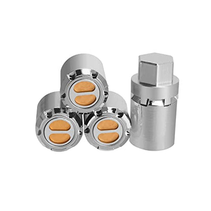 4PCS Aluminum M2.5 Wheels Center Caps Lock Nuts for Redcat Ascent-18 Traxxas TRX4 M 1/18 Scale RC Crawler Upgrade (Chrome) - color: Chrome