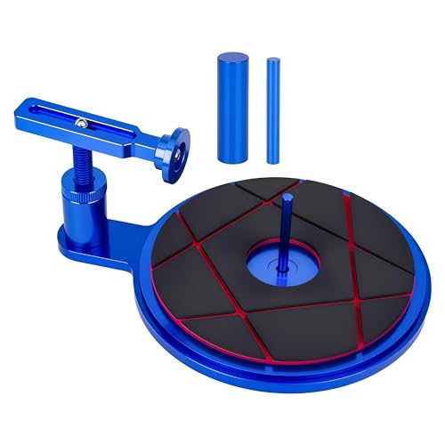RC Tire Gluer Tool, Adjustable Aluminum RC Tire Gluing Stand for 1/10 & 1/8 Scale On-Road Off-Road Drift Cars, Fits 40mm & Smaller RC Tires (Blue) - color: Blue