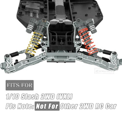 RC Upgrades Part for 1/10 Slash 2WD,Driveshafts,Shock Absorbers &Suspension Arms &Turnbuckles Links&Caster Blocks &Steering Block &Stub Axle Carriers &Shock Towers &Bulkhead,Titanium - color: Titanium(2wd)