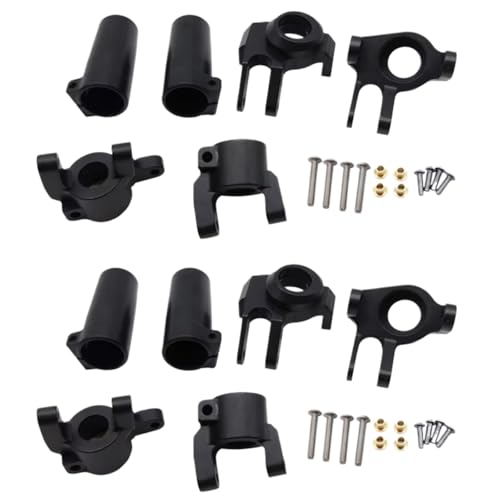 RC Steering Knuckles For Axial For SCX10 II 90046 1/10 2pcs CNC Metal Front Steering Knuckles C Hub Carrier Rear Axle Lock Out Set RC Car Parts